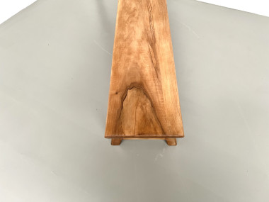 Petit banc en noyer, années 70, vue 14