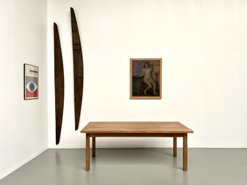 Table de ferme en hêtre massif, vue 2