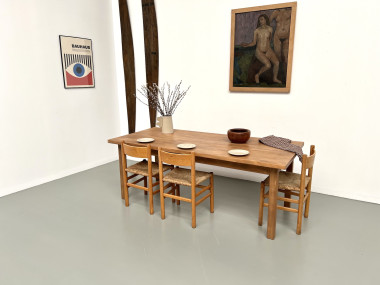 Table de ferme en hêtre massif, vue 14