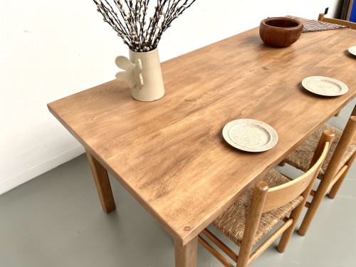 Table de ferme en hêtre massif, vue 16
