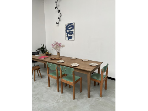 Grande table de ferme 300 X 90 cm "medium oak", vue 5