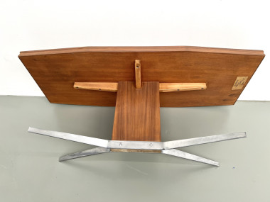 Table basse Hüba, Suisse, piétement en croix 1971, vue 13