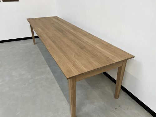 Grande table de ferme 300 X 90 cm, chêne clair, vue 5