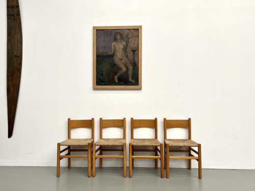 4 chaises Johan van Heuvel pour Ad Vorm, vue 1