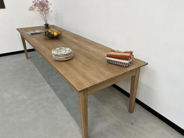 Grande table de ferme 300 X 90 cm, chêne clair, vue 8