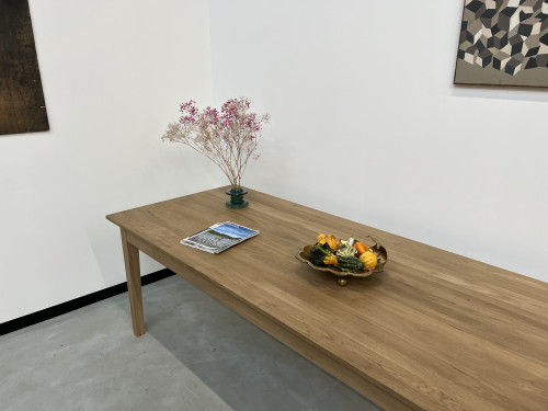 Grande table de ferme 300 X 90 cm, chêne clair, vue 10