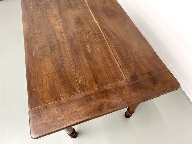 Petite table ancienne en noyer, 1890, vue 10