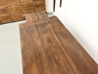 Petite table ancienne en noyer, 1890, vue 11