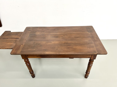 Petite table ancienne en noyer, 1890, vue 12