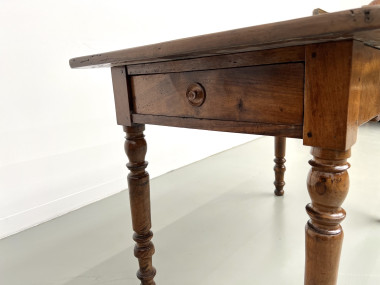 Petite table ancienne en noyer, 1890, vue 15