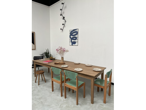 Grande table de ferme 300 X 90 cm "medium oak", vue 6