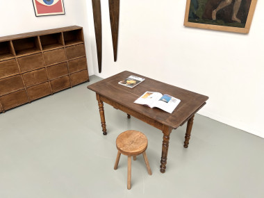 Petite table ancienne en noyer, 1890, vue 24