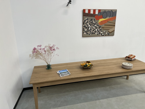 Grande table de ferme 300 X 90 cm, chêne clair, vue 13