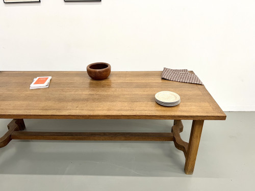 Table de ferme en chêne des années 50, vue 4