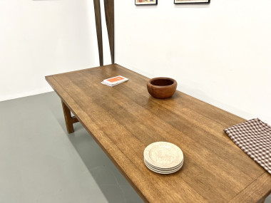 Table de ferme en chêne des années 50, vue 7