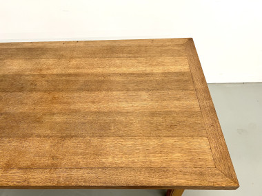 Table de ferme en chêne des années 50, vue 15