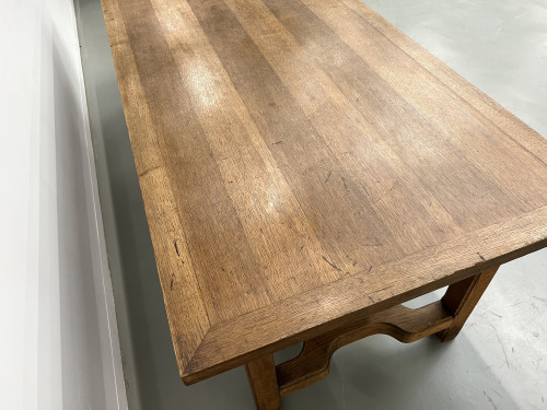 Table de ferme en chêne des années 50, vue 18