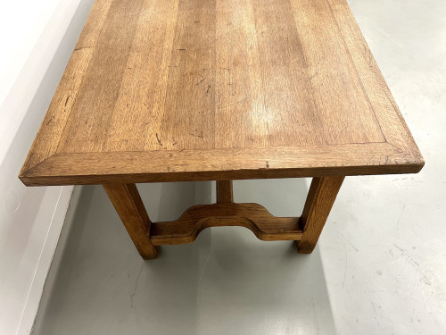 Table de ferme en chêne des années 50, vue 19