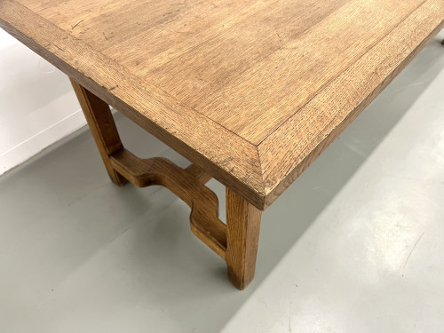 Table de ferme en chêne des années 50, vue 20