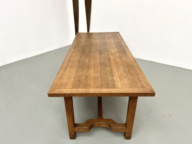 Table de ferme en chêne des années 50, vue 22