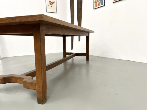 Table de ferme en chêne des années 50, vue 24