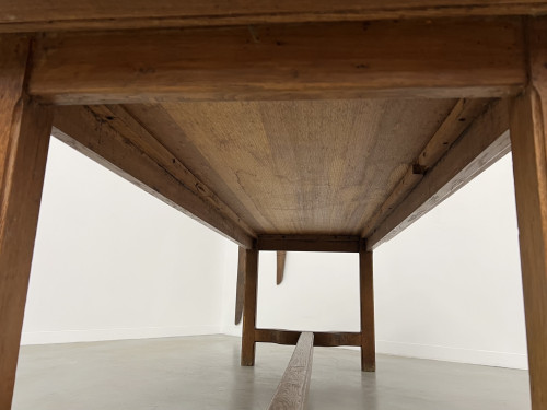Table de ferme en chêne des années 50, vue 25
