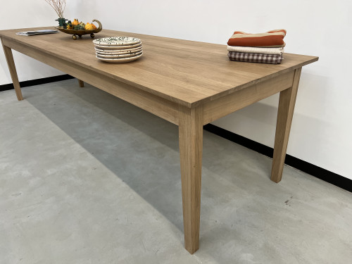 Grande table de ferme 300 X 90 cm, chêne clair, vue 18