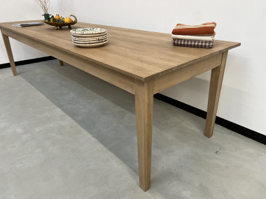 Grande table de ferme 300 X 90 cm, chêne clair, vue 18