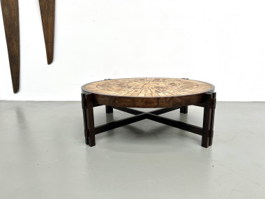 Table basse "Les Herbiers" par Roger Capron, vue 2