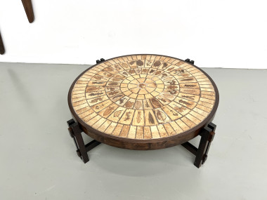 Table basse "Les Herbiers" par Roger Capron, vue 3