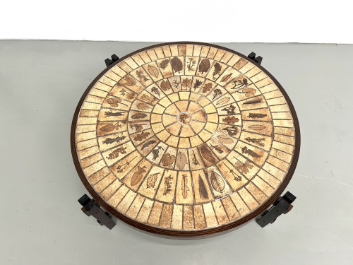 Table basse "Les Herbiers" par Roger Capron, vue 4