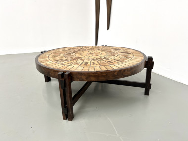 Table basse "Les Herbiers" par Roger Capron, vue 10