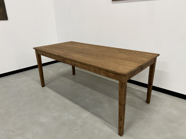 Table de ferme en pin, pieds fuseaux, vue 5