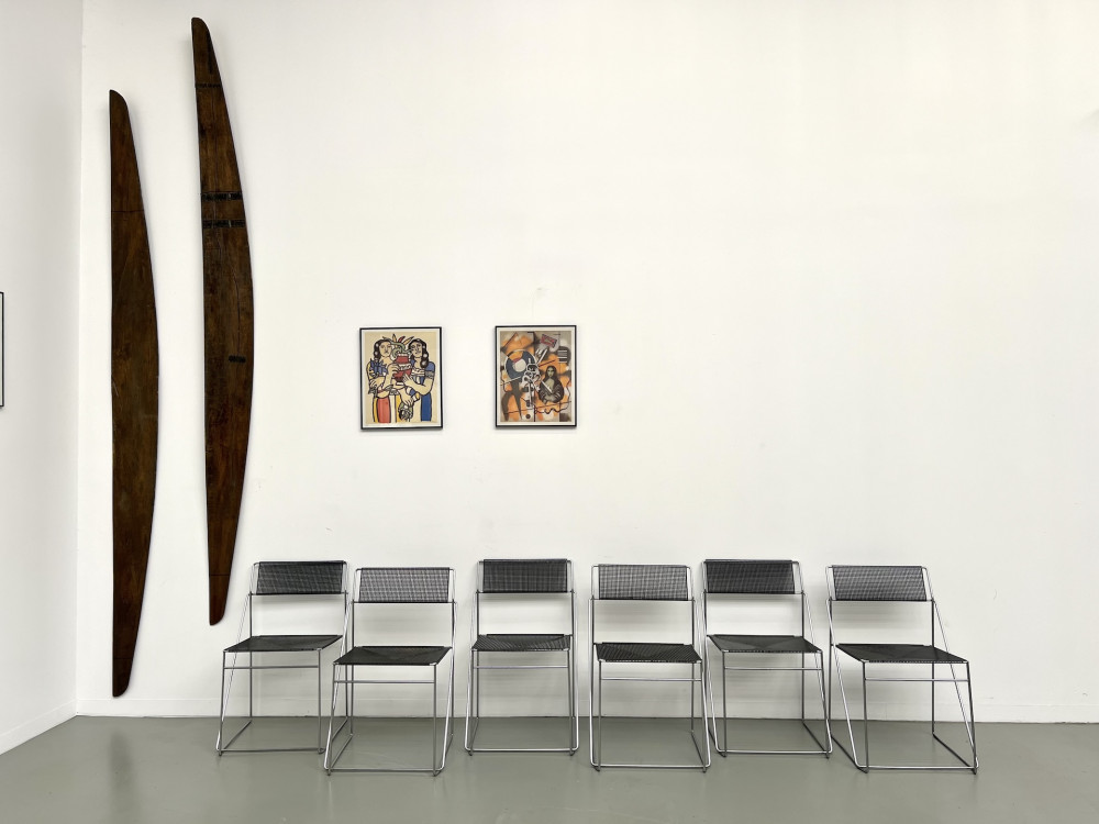 Série de 6 chaises Nuova X-Line, 1977, vue 1