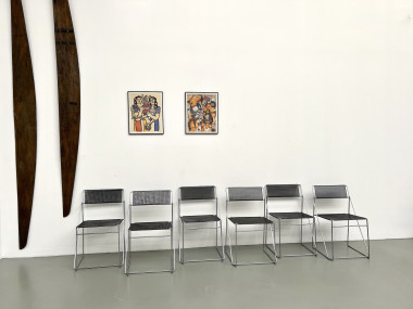 Série de 6 chaises Nuova X-Line, 1977, vue 2