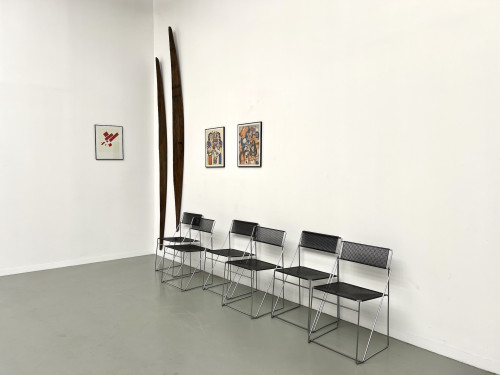 Série de 6 chaises Nuova X-Line, 1977, vue 3