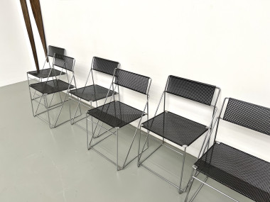 Série de 6 chaises Nuova X-Line, 1977, vue 5
