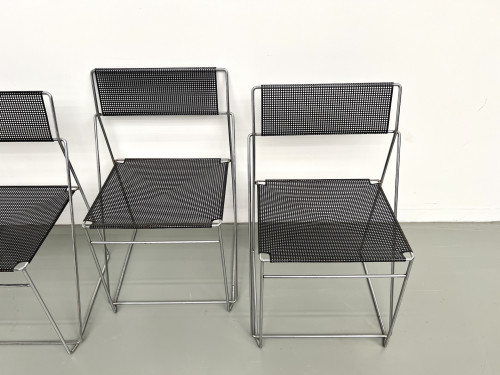 Série de 6 chaises Nuova X-Line, 1977, vue 6