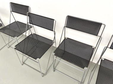 Série de 6 chaises Nuova X-Line, 1977, vue 8