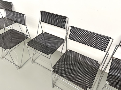 Série de 6 chaises Nuova X-Line, 1977, vue 9