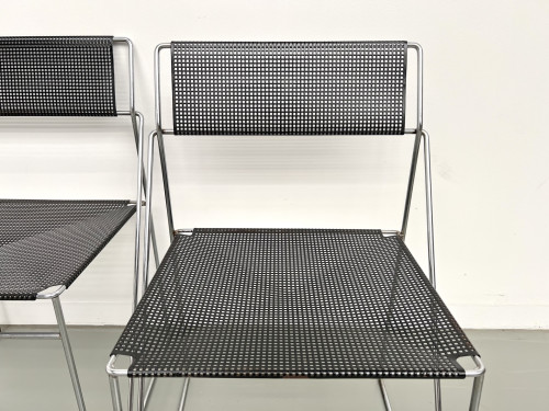 Série de 6 chaises Nuova X-Line, 1977, vue 23