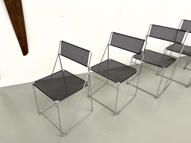 Série de 6 chaises Nuova X-Line, 1977, vue 26