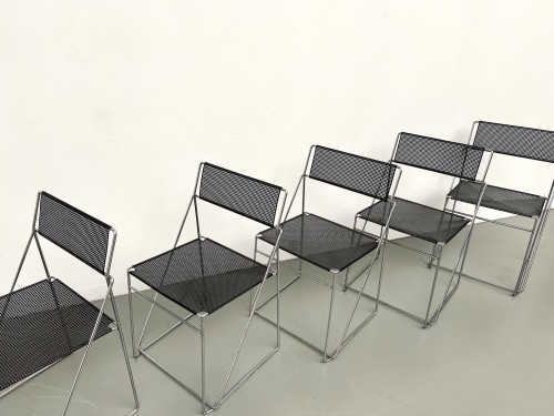 Série de 6 chaises Nuova X-Line, 1977, vue 27