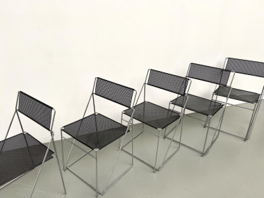 Série de 6 chaises Nuova X-Line, 1977, vue 27