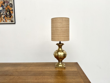 Lampe de table vintage en laiton, vue 1