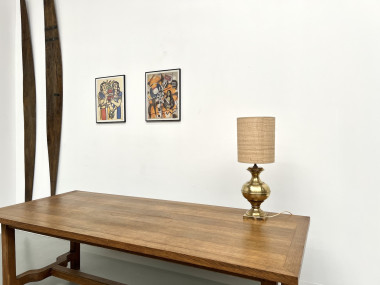Lampe de table vintage en laiton, vue 8