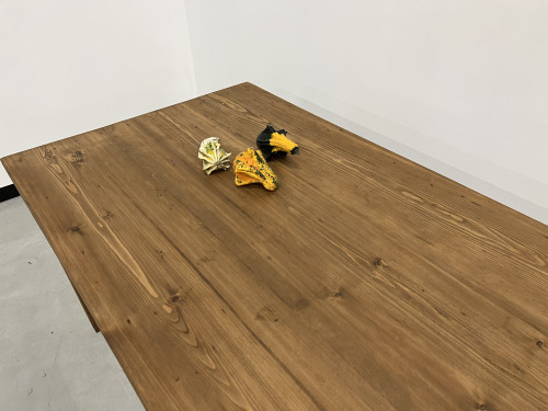 Table de ferme en pin, pieds fuseaux, vue 12