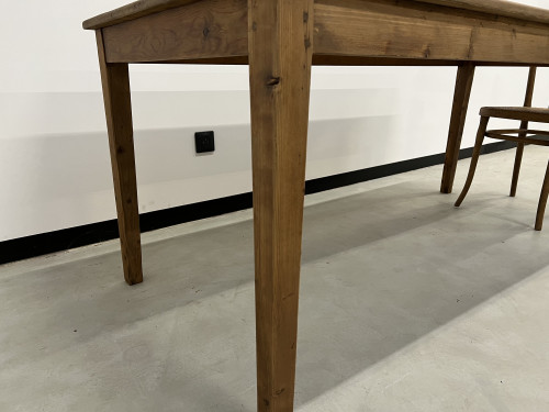 Table de ferme en pin, pieds fuseaux, vue 14