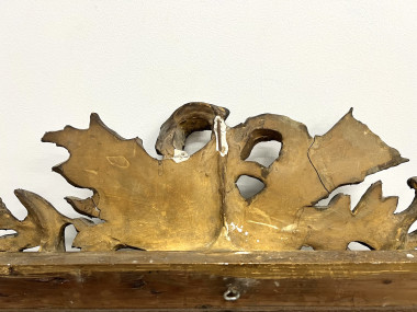 Grand miroir fronton ancien à parecloses, vue 24