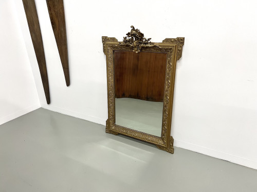Miroir au mercure "rocaille" Napoléon III, vue 2